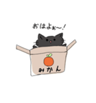 くろねこの日常①（個別スタンプ：1）