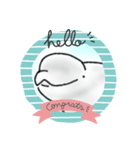 白イルカ  夏  beluga（個別スタンプ：3）