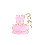 うさぎ 手描き クレヨン（個別スタンプ：15）