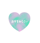 油彩風のハートスタンプ - 敬語 -（個別スタンプ：12）