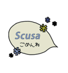 動く☆イタリア語＆日本語シンプルデザイン（個別スタンプ：17）