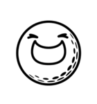 ゴルフボールの笑顔スタンプ（個別スタンプ：3）