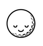 ゴルフボールの笑顔スタンプ（個別スタンプ：5）