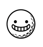 ゴルフボールの笑顔スタンプ（個別スタンプ：6）