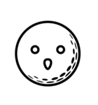 ゴルフボールの笑顔スタンプ（個別スタンプ：8）