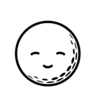 ゴルフボールの笑顔スタンプ（個別スタンプ：9）