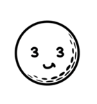 ゴルフボールの笑顔スタンプ（個別スタンプ：17）