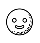 ゴルフボールの笑顔スタンプ（個別スタンプ：19）