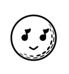 ゴルフボールの笑顔スタンプ（個別スタンプ：23）