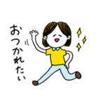 ❤️【博多弁】真ん中分け女子❤️（個別スタンプ：40）