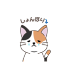 にゃっち 三毛猫 シンプル スタンプ（個別スタンプ：10）