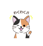 にゃっち 三毛猫 シンプル スタンプ（個別スタンプ：14）