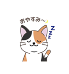 にゃっち 三毛猫 シンプル スタンプ（個別スタンプ：17）