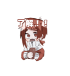 紅色髪の女の子＋‪α（個別スタンプ：1）