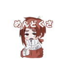 紅色髪の女の子＋‪α（個別スタンプ：3）
