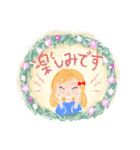 ふんわり絵本風女の子スタンプ日常敬語（個別スタンプ：5）