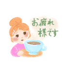 ふんわり絵本風女の子スタンプ日常敬語（個別スタンプ：7）
