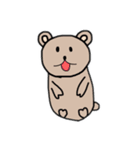 くせのある動物たちのスタンプ（個別スタンプ：4）