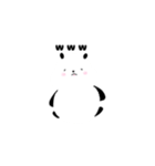 白と黒の可愛いクマ（個別スタンプ：4）