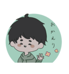ゆるい 男の子と女の子（個別スタンプ：7）