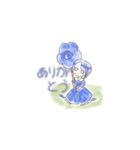 花と女の子（個別スタンプ：1）