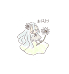 花と女の子（個別スタンプ：5）