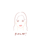 “ face series “ 感情の読取はご自由に！（個別スタンプ：7）