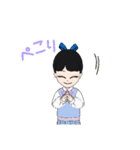 制服姿 女の子（個別スタンプ：11）