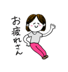 ❤️【京都弁】おかっぱ女子真ん中分け❤️（個別スタンプ：23）