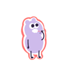 紫色したクマっぽいモンスター（個別スタンプ：6）