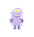 紫色したクマっぽいモンスター（個別スタンプ：34）