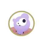 紫色したクマっぽいモンスター（個別スタンプ：36）