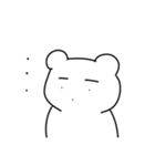 顔の表情がすごい白クマ（個別スタンプ：3）