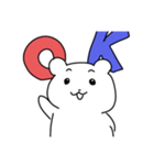 顔の表情がすごい白クマ（個別スタンプ：6）