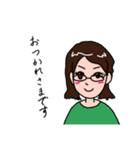 女性の丁寧な挨拶（個別スタンプ：9）