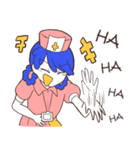ピンク先輩とブルー看護師さん（個別スタンプ：12）