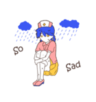 ピンク先輩とブルー看護師さん（個別スタンプ：25）