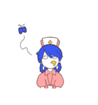 ピンク先輩とブルー看護師さん（個別スタンプ：28）