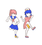 ピンク先輩とブルー看護師さん（個別スタンプ：30）