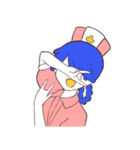 ピンク先輩とブルー看護師さん（個別スタンプ：36）