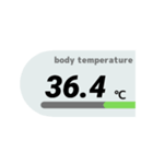 見やすい体温・検温記録（個別スタンプ：1）
