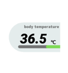 見やすい体温・検温記録（個別スタンプ：2）