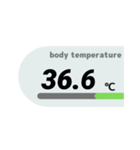 見やすい体温・検温記録（個別スタンプ：3）