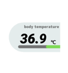 見やすい体温・検温記録（個別スタンプ：6）