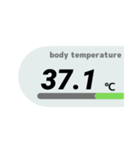 見やすい体温・検温記録（個別スタンプ：8）