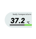 見やすい体温・検温記録（個別スタンプ：9）