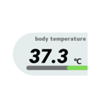 見やすい体温・検温記録（個別スタンプ：10）
