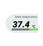 見やすい体温・検温記録（個別スタンプ：11）