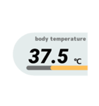 見やすい体温・検温記録（個別スタンプ：12）