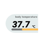見やすい体温・検温記録（個別スタンプ：14）
